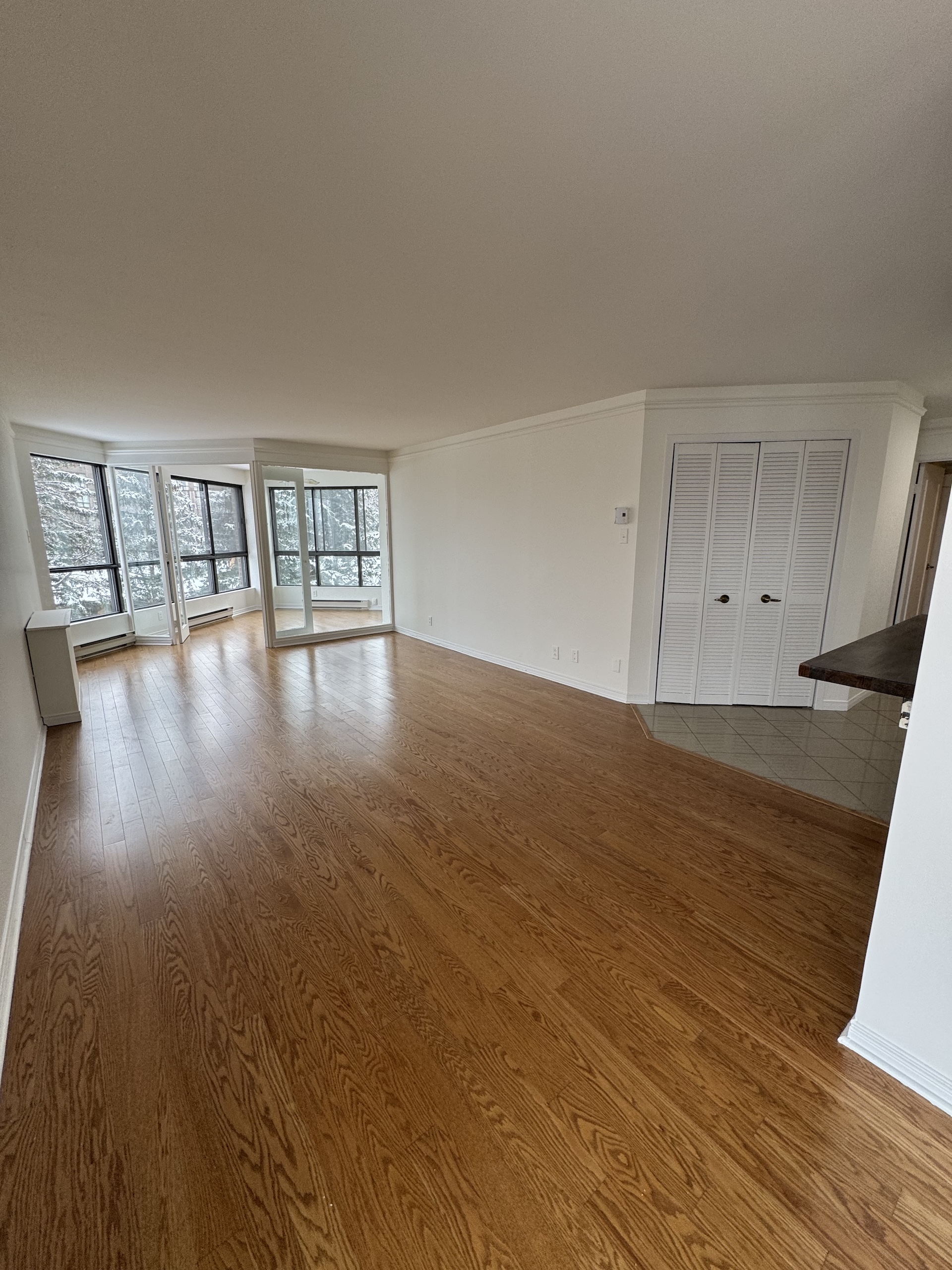 Traditional oak hardwood floors refinished to restore natural warmth